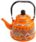 Baoblaze Emaillierter Teekessel, Teekanne, Emaillegeschirr, leichtes Teegeschirr, 1700 ml, Wasserkrug, Kochtopf für Wohnzimmer, Haushaltsdekoration, Orange