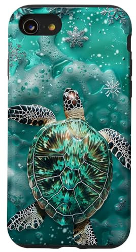 Sea Turtles and Ocean Stars Blue Turquoise Case for iPhone SE (2020) / 7 / 8