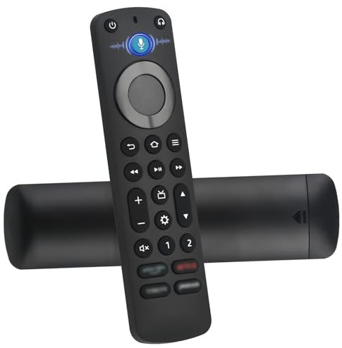 Voice Pro Ersatz Fernbedienung für Fires Smart TVs/TV Stick/TV Cube, kompatibel mit Insignia Toshiba Pioneer NS-RCFNA-21, CT-95018, CT-RC1US-21, NS-RCFNA-19, CT-RC1US-19, mit Fernbedienung Finder s7