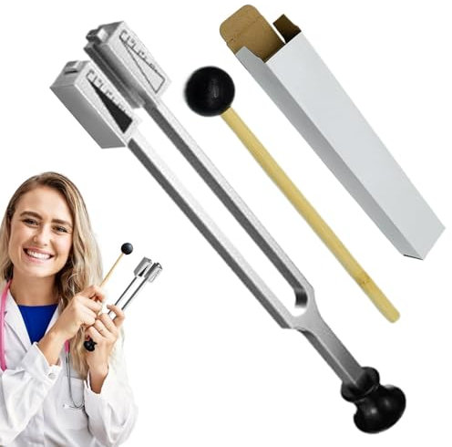 Kuxiptin Heilende Stimmgabeln, Stimmgabel-Set | Body Tuners Heilinstrument,Einstellbares sensorisches Diagnosegerät mit Hammer, Meditationsinstrument aus Aluminiumlegierung zur Klangheilung
