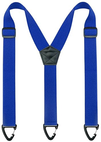 JEMYGINS Herren Outdoor Hosenträger Y-Typ längenverstellbar mit Dreieckige Anti-Rutsch-Schnalle Blau