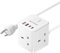 Thailand Travel Adapter with 1.5M Extension Cable 3 Way 4 Fast Charging USB (QC3.0/PD20W) Compact Cube UK to Thailand Plug Adapter, Type O
