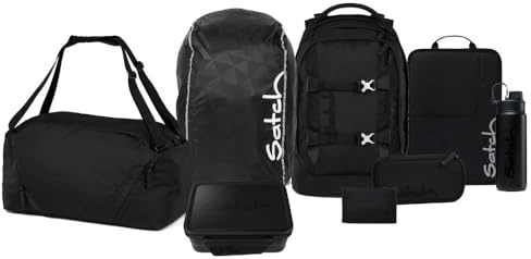 Satch Pack Kollektor Edition Schulrucksack Set 8tlg. inkl. Brotdose und Trinkflasche (Nordic Black Skandi Edition)
