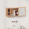 HEFZGDB Spiegelschrank 80x17x34 cm Massivholz Nussbaum Aufbewahrungsschrank Badezimmerschrank Badezimmerschränke Medikamenten Aufbewahrung für Wohnbereich Küche Toilette Gästezimmer