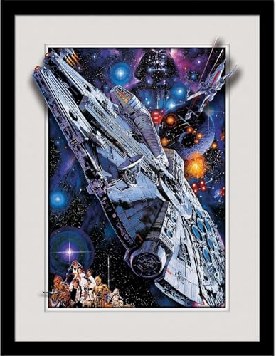 Star Wars Breakout Millennium Falcon Gerahmtes Poster
