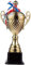 Großer Siegerpokal – Sieger Trophäe 36 cm hoch, Goldene Trophäe für Sportturniere, Wettkämpfe, Preisverleihungen & Partygeschenke (36 x 18 x 9,5 cm)