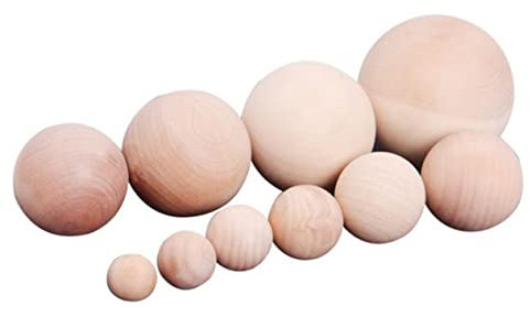 Homoyoyo 20 Stück Holzkugeln Für Den Innenbereich Garten Fitnessstudio Mini Ornamente Kleine Massen Dekorative Bastelarbeiten Runde Kugeln Ihr Buchsbaum Manuelle