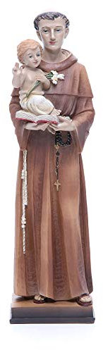 Statue HL. Antonius 30cm bemalten Harz