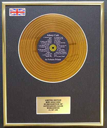 Limited Edition mini gold disc Display Johnny Cash/Mini Gold Display/Limited Edition/COA/at Folsom Prison