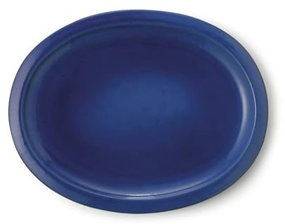 CERTRE soucoupe ovale en grès céramique Art.s6002- cm.16 x 12 H 1,5- Bleu électrique émaillé