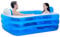 Baignoire gonflable en plastique bleu XL avec pompe à air électrique, 160 x 120 x 60 cm
