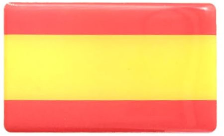Pegatina de Resina Bandera España sin Escudo Rectangular 70x43mm