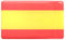 Pegatina de Resina Bandera España sin Escudo Rectangular 70x43mm