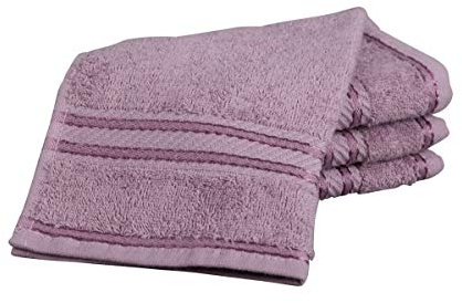 Bentley Priory Linens Supreme Face Flannels for Bathroom 500GSM Super Soft Cotton Pack of 4 Absorbent and Quick Dry Face Cloth Flannel Towels Set 30 x 30cm Egyptian Collection (PURPLE MAUVE)