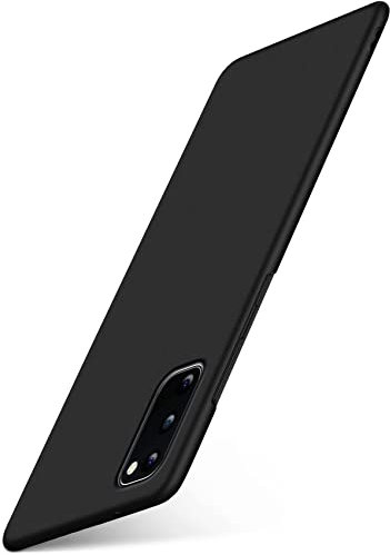 moex Alpha Case für Samsung Galaxy S20 / S20 5G Hülle Ultra Dünn, Schutzhülle mit erhöhtem Kameraschutz, Slim Cover Hardcase Backcover, Dünnste Handyhülle Minimalistisch, Matt Schwarz