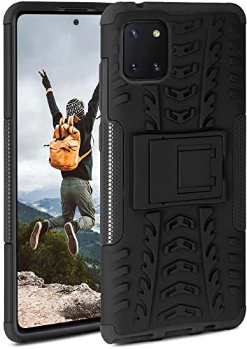 ONEFLOW Tank Case für Samsung Galaxy Note 10 Lite Hülle Outdoor, stabile Panzerhülle mit Kamera und Display Schutz, sichere Handyhülle, TPU Handy Schutzhülle mit Ständer, Schwarz