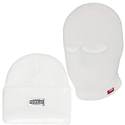 PG Wear Mütze und Sturmhaube Troublemaker 2 in 1 weiß White