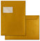 50x große XXL Briefumschläge DIN C4 in Gold Metallic - 22,9 x 32,4 cm - Haftklebung mit Fenster - Versandtasche für DIN A4 geeignet