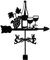 lkpqdwqz Verre à vin Voilier Girouette avec Arrow Girouette Ornement en Acier Inoxydable Girouette Direction Anémometre Jardin Stake Art Décor Girouette Outil de Mesure
