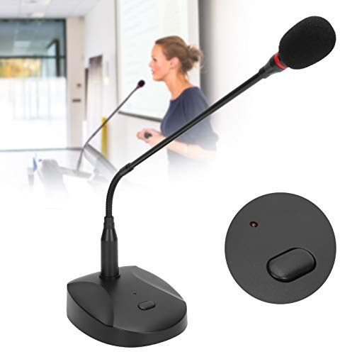 Shanrya Lecture Microphone, Desktop Microphone High Sensitivity Good Sound Quality USB Desktop for Game Competition for Live Streaming for Online Course Teaching