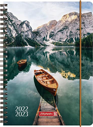 Brunnen Schülerkalender „Lake“ 2022/2023 A5 2 Seiten = 1 Woche, 1072155183, Motiv: Lake