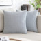 MIULEE 2er Set Kissenbezüge Kordsamt Dekokissen Kissenbezug Sofakissen Dekorativ Couchkissen Kissenhülle Bezug Weich für Wohnzimmer Schlafzimmer 45x45 cm Grau Blau