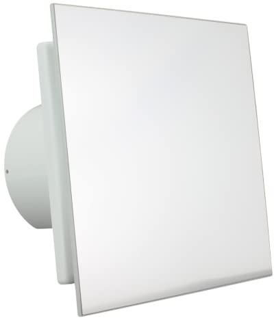 VENTS NAZAIR Chrome 4inch Designer Bathroom Axial Fan with Timer Wall Ceiling Mounted 100mm Silent Luxury Extractor with Timed Ventilation for Moisture Humidity Elimination in Wet Rooms Showers WC