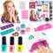 Purpledi Kit Gioco Per Unghie Bambina, Giochi Trucchi Lavabile, con l'asciugatrice Di Smalti Ragazza 6 7 8 9 10 Anni Set