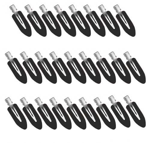 ZEVONDA 26 STÜCKE Keine Falte Haarspangen - Keine Biegung Haarspangen Make-up Haarspangen Haarstyling Clips Friseur Haarnadeln für Mädchen Frauen (Schwarz)