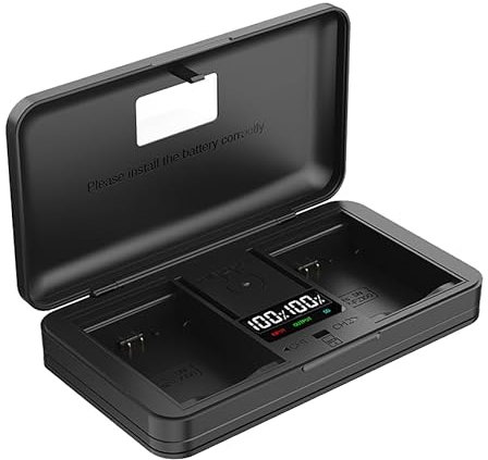 NP-FW50 Chargeur de batterie compatible avec Sony NEX-7/5N/F3/5R/6/3/3A/3D/3DW/3K/3KS/5/5A/5C/5D/5DB/5HB/5K, A6000, A6400, A6300, A6500, A7, A7II, A7RII, A7SII, A7S, A7S2, A7R, A7R2, A55, A5100, RX10