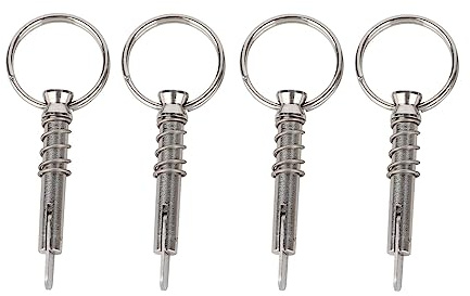 Perni a sgancio rapido, 4 pezzi, diametro 6,3 mm, lunghezza totale 76 mm, perno superiore Bimini, in acciaio inossidabile 316, accessori marini per tettoie per barche