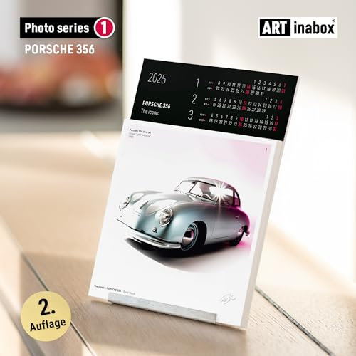 ARTinabox Kalender für Porsche 356 - Edler Tischkalender 2026/2027 (Fotoserie 1/3. Auflage)