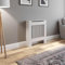 DuraTherm® Radiator Cover White Painted Modern Vertical Slat Shelves MDF Cabinet Shelf for Radiators, Living Rooms, Bedrooms, Small (W: 78cm / H: 81.5cm / D: 19cm)