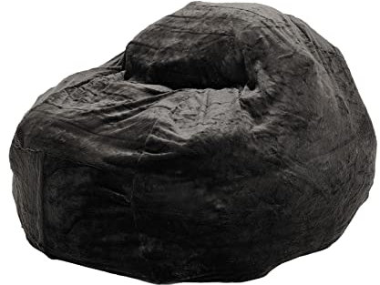 SilteD Sitzsackbezug, weicher Sitzsackbezug für Zuhause, Sofabezug ohne Füllstoff, Stopfbarer Sitzsack, Lazy Sofa-Bettbezug (Farbe: Argento, Größe: 70–150 cm)
