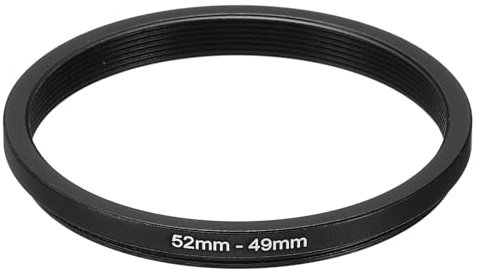 PATIKIL 52mm-49mm Metal Step Down Ring, Camera Lens Filter Adapter Ring Aluminum Filter Adapter Ring for Camera Lenses Hood, Black