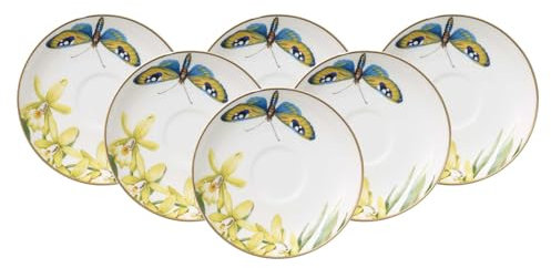 Villeroy & Boch Amazonia Anmut Lot de 6 soucoupes à moka/expresso en porcelaine de qualité supérieure Multicolore 12 cm