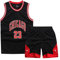 Huniam Maillots De Basketball Débardeur Actif et Ensemble Court pour Garçons, Tenue Basket Enfant, Gilet Basket+Shorts Basket (Noir, 9-11 Ans)
