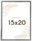 Wackadoo Bilderrahmen 15x20 Silber Fotowand Fotorahmen mit Glasscheibe Kunststoff Picture frame