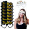 Blue Planet Fancy Dress 17 Pack Hen Party Glasses (16x Team Bride, 1x Bride to Be) Black and Gold Glasses Hen do Accessories Hen Night Photo Props Bride Bachelorette Decorations