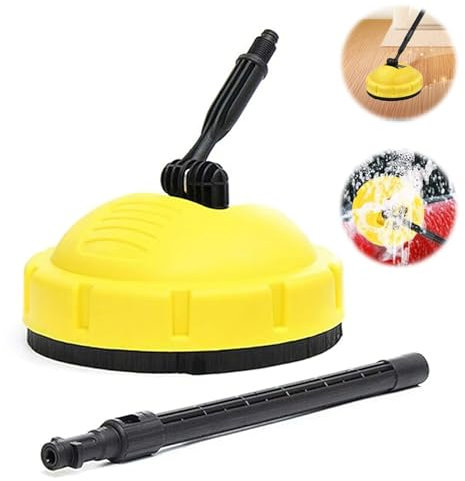 Carziyer - Cepillo de Piso para Lavadora a Presión, Mango Largo, Limpiador de Superficies Planas, Accesorio de Limpiador de Patio Karcher K1-K7 Series