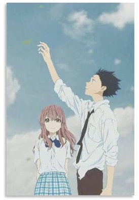 BOJIE Anime-Poster mit englischer Aufschrift A Silent Voice (11), Kunstdruck, Wandkunst, Poster, Gemälde, Leinwand, Poster, Kunstwerke, Raumästhetik, 40 x 60 cm