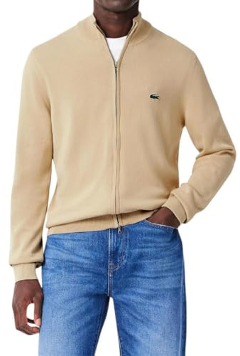 Lacoste Maglione da Uomo a Collo Alto in Cotone con Cerniera (Confezione da 1), Viennese, XL