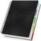 Yarotm Spiralblock A4 Liniert mit Trennblättern - 1 Stück Notizbuch Notebook 28.5x21cm - 100GSM Papier Liniert Notizblock A4 Spiralbindung 240 Seiten - Schwarz Tagebuch Hardcover