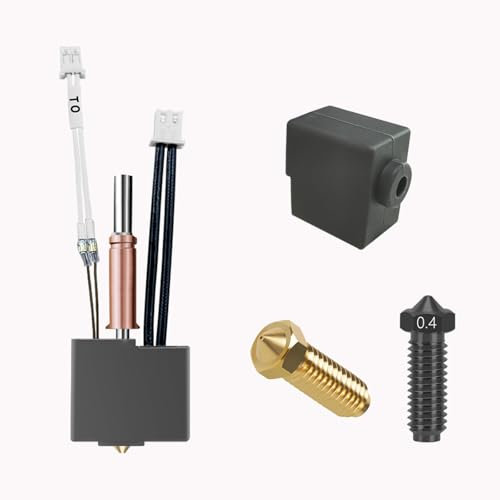 JUUPINE For Anycbic Kobra3 Hotend Kit 24V 60W Extruder Kit (Silicone Sock & 0.4 Nozzle (Brass & Hardened Steel), for Kobra 3 & Kobra 3 Combo
