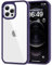 HOOMIL Cover per iPhone 12 Pro Max 6,7 Pollici, Custodia Anti-Ingiallimento, Antiurto e Anti-Graffi, Retro Rigida Trasparente - Viola