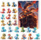 2024 Weihnachts-Countdown-Kalender, Weihnachtsdekoration, 24 Tage, Überraschungsgeschenke, bezaubernder 2D-Drache, Weihnachts-Cartoon-Drachen-Adventskalender, Adventskalender, Countdown-Kalender,