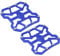 ZJchao Look Pedals, SPD SL Pedal Platform Adapter, Power Meter Pedals, Clipless Pedal Adapters (Blue)