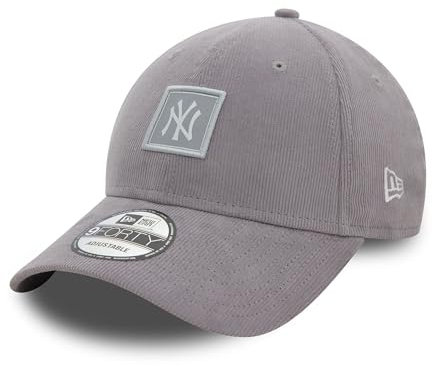 New Era New York Yankees MLB Kappe Verstellbarer Verschluss gebogener Schirm Baseball Cap Kord MLB grau - One-Size