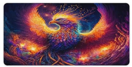 Grand Tapis de Souris Art Phoenix Gaming 30 x 60 cm Tapis de Souris pour Clavier Tapis de Bureau avec Base antidérapante de 3 mm Tapis de Souris pour Le Travail de Bureau de Jeu