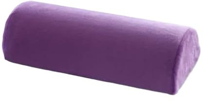 QAZWZG Bedding Kopfkissen 2 Stück Half Moon Bolster Semi-Roll Kniekissen Knöchel Kniestütze Erhöhung Rücken Lendenwirbelsäule Nackenlinderung Schmerzen Memory Foam Füllung Für Bett(Purple)